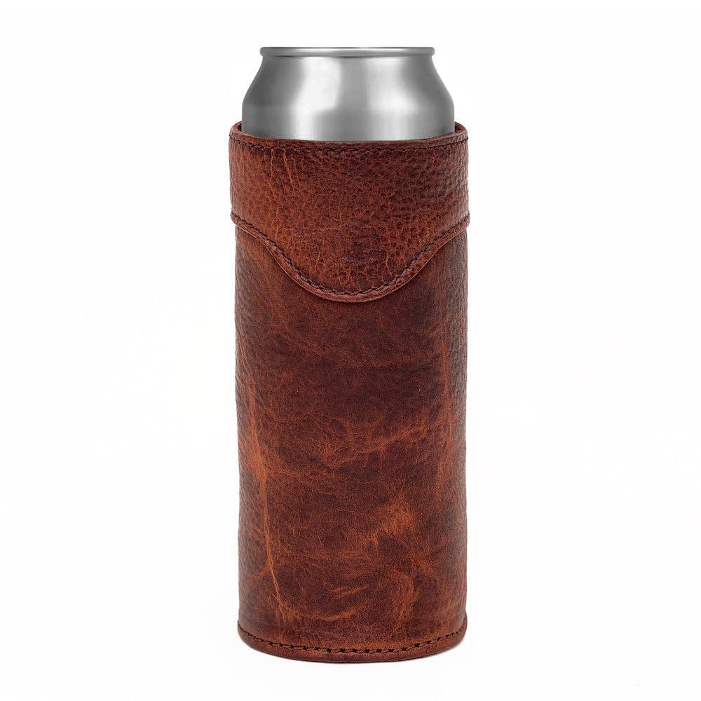Leather Can Holders Bottoms up Can Cooler Beer Holder 