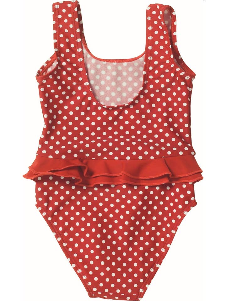 rot UV-Schutz Badeanzug Punkte für den Großhandel auf Faire1