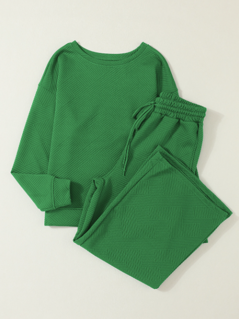 Lovesoft - Venta al por mayor Conjunto de ropa cómoda - Mujer - Conjunto holgado de 2 piezas ultra suelto y texturizado personalizable18