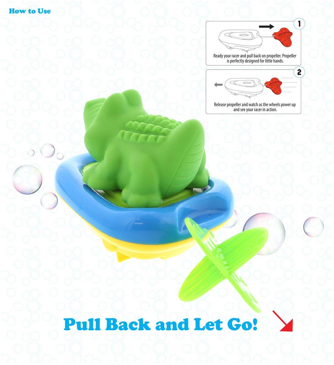 Cota Global – wholesale Bath toy – Baby – Boat Racers Buddies - Alligator3