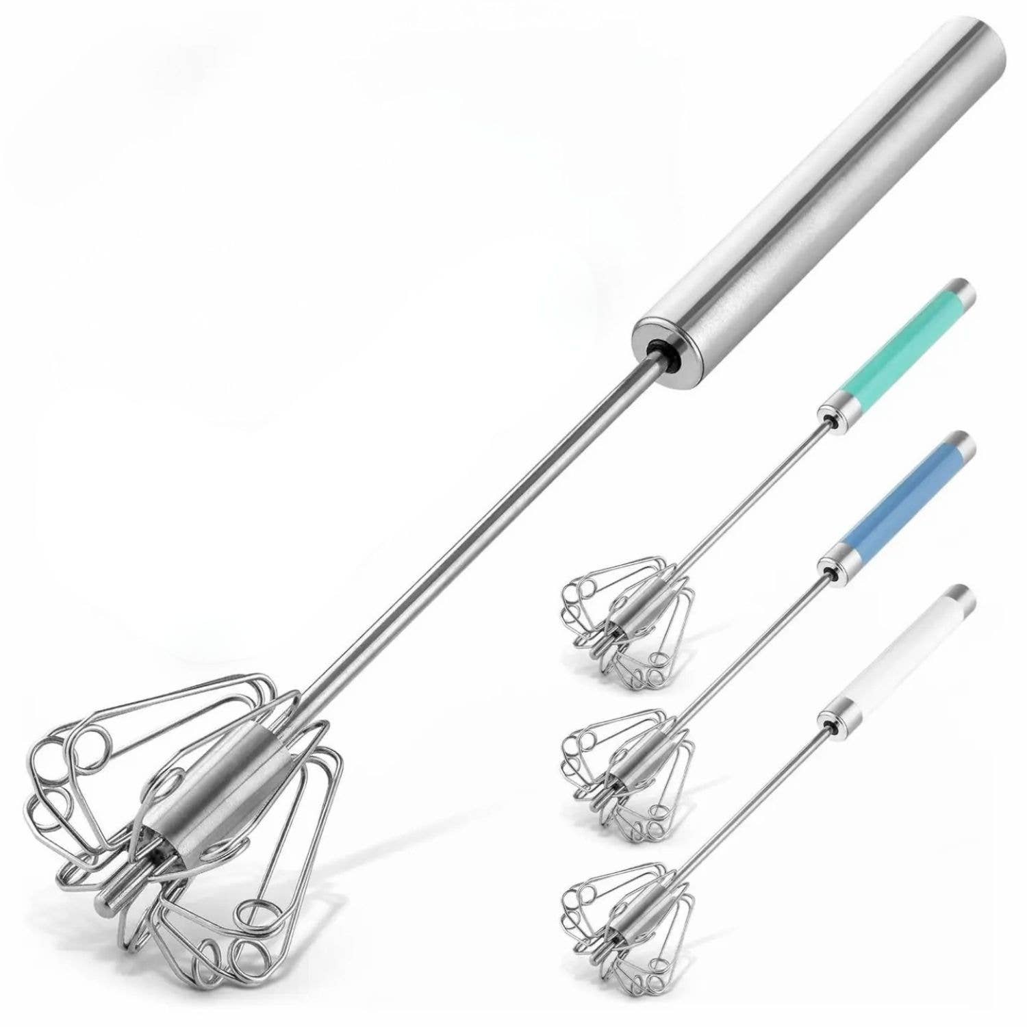 Zulay Kitchen - Vente Fouet - Fouet poussoir rotatif traditionnel - Batteur à œufs8