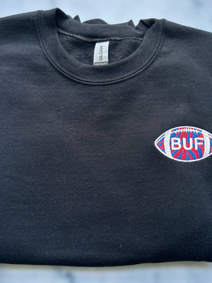 Rosie by Madison - Wholesale Graphic Sweatshirt - Unisex - Embroidered BUF Football Sweatshirt | Buffalo1