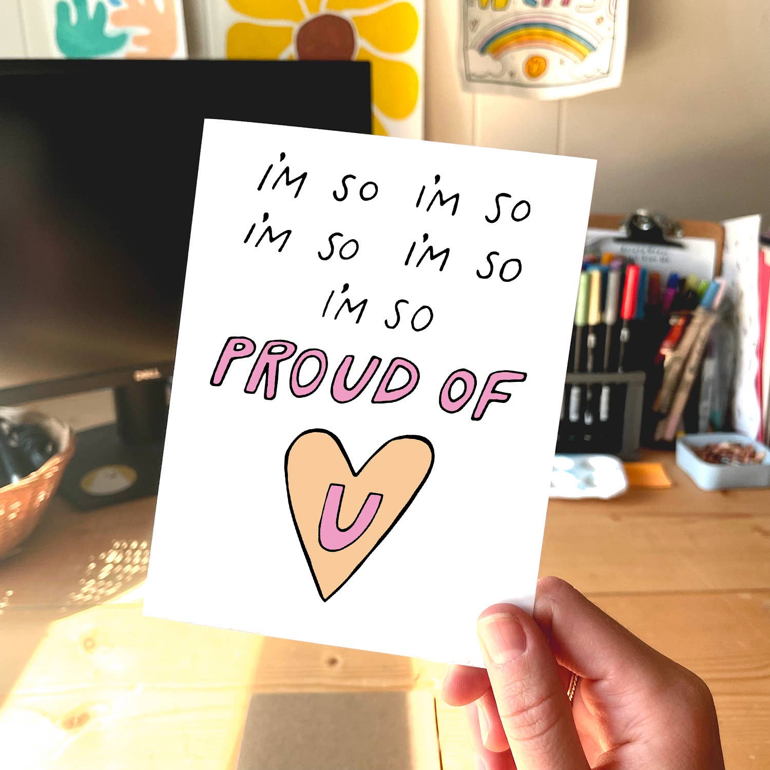 Aviate Press - Wholesale Love Card - So Proud Handmade Love Card with Kraft Envelope1