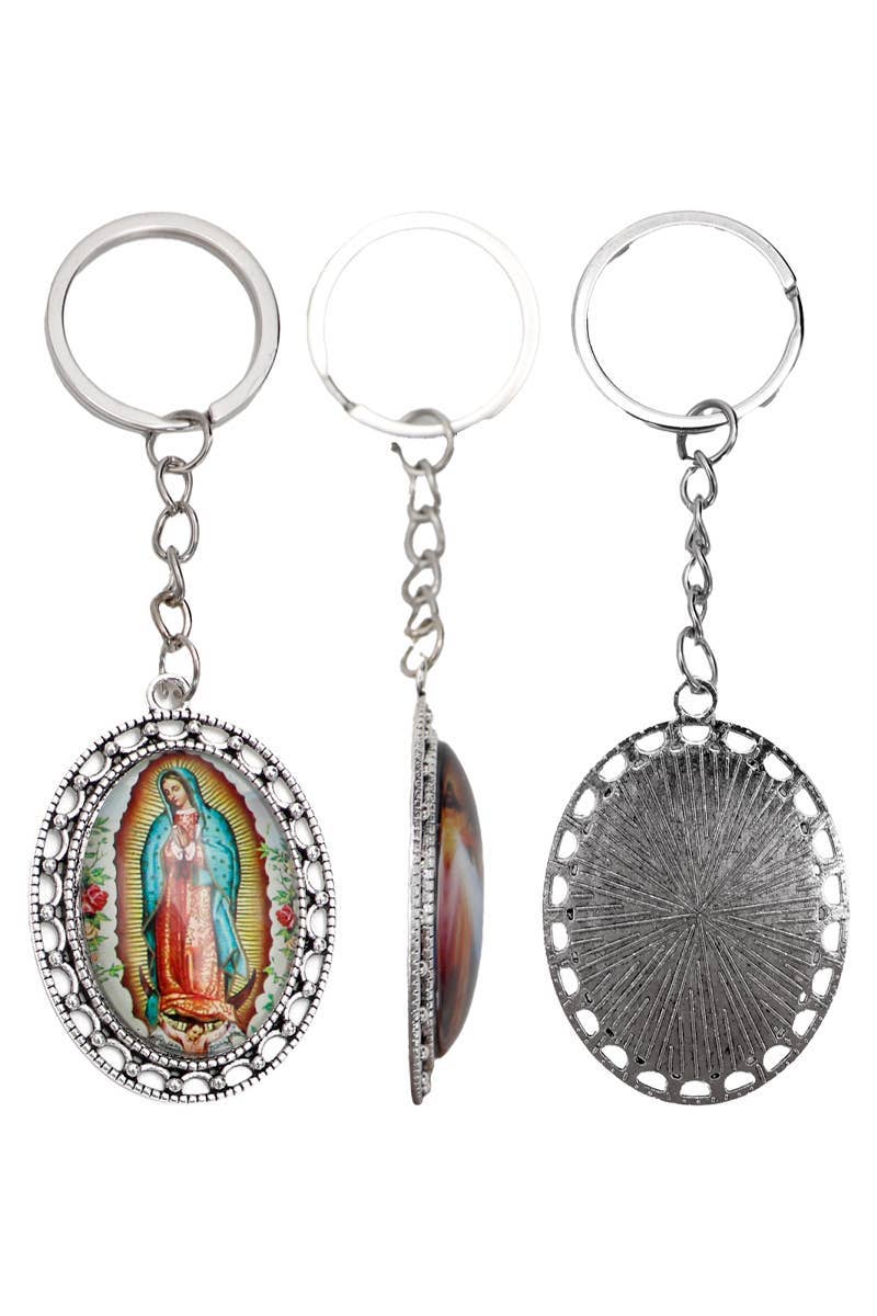 ASSORTED Catholic Religious Figures Resin Metal Key Chain for wholesale on Faire1
