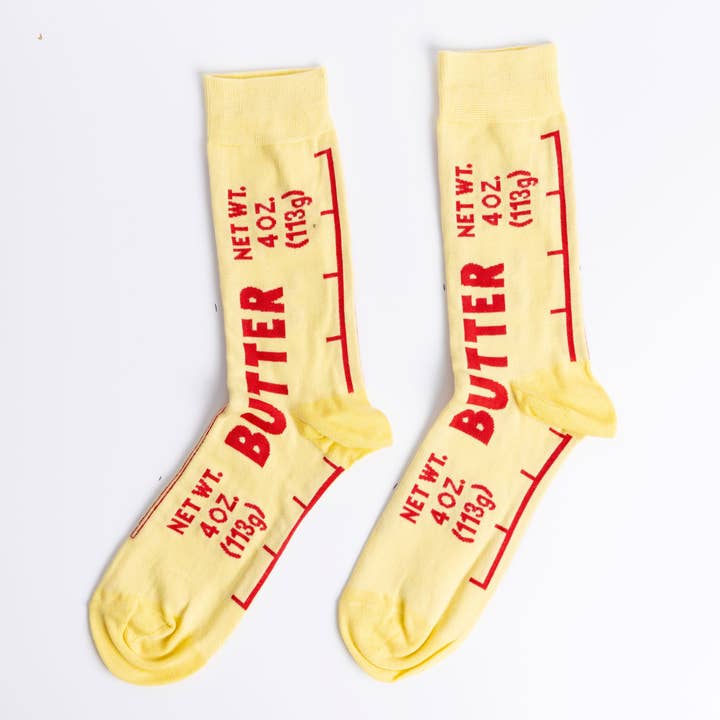 Yellow Owl Workshop - Wholesale Socks - Unisex - Butter - Large Crew Socks