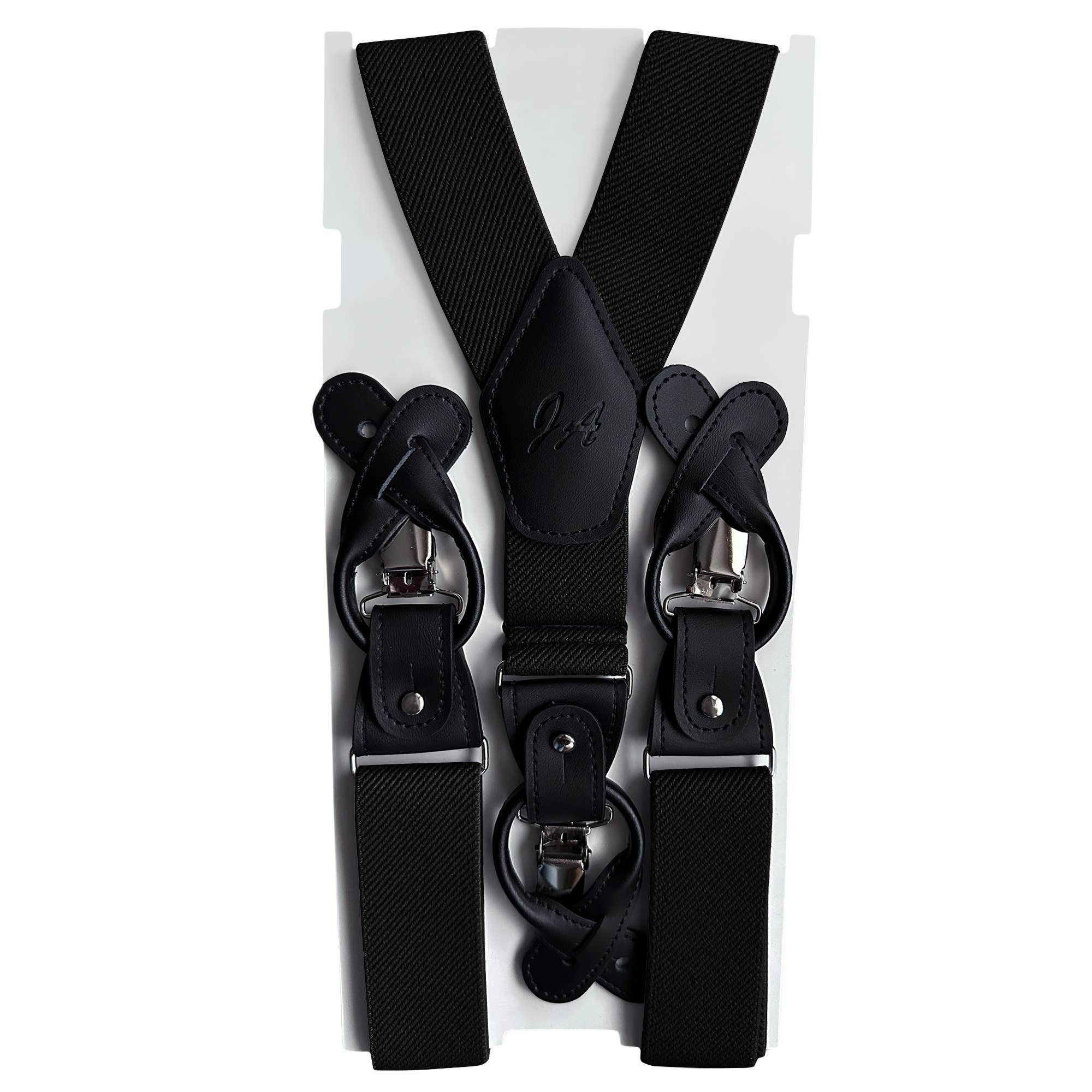 Jacob Alexander - Vente Bretelles – homme - Bretelles solides élastiques en Y pour hommes6