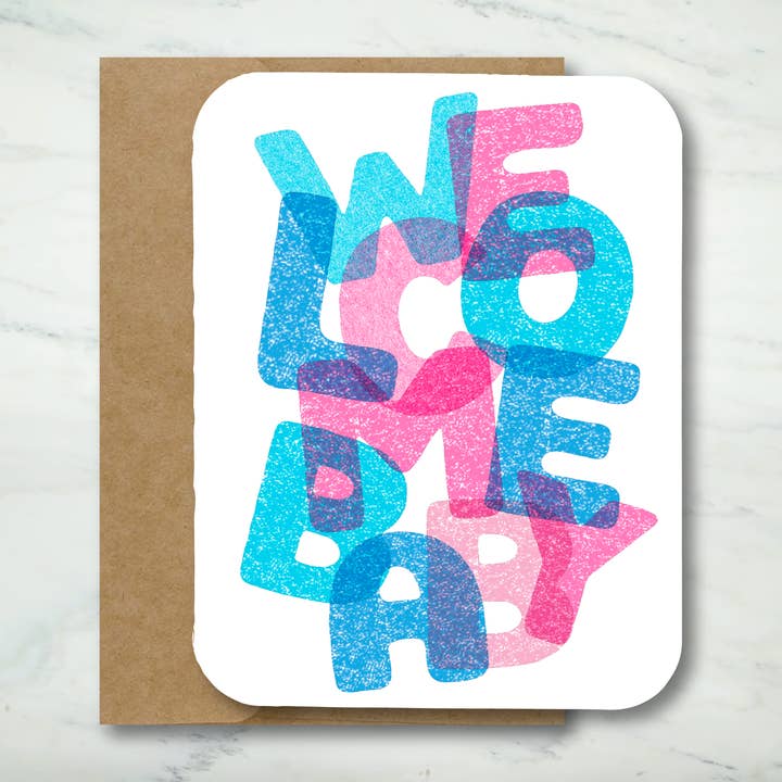 Welcome Baby Card for wholesale by Paper Chain Studios