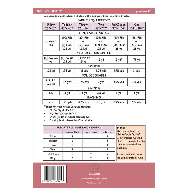 Penelope Handmade - Wholesale Surface Pattern Design - Geraldine Quilt Pattern | Paper Pattern1