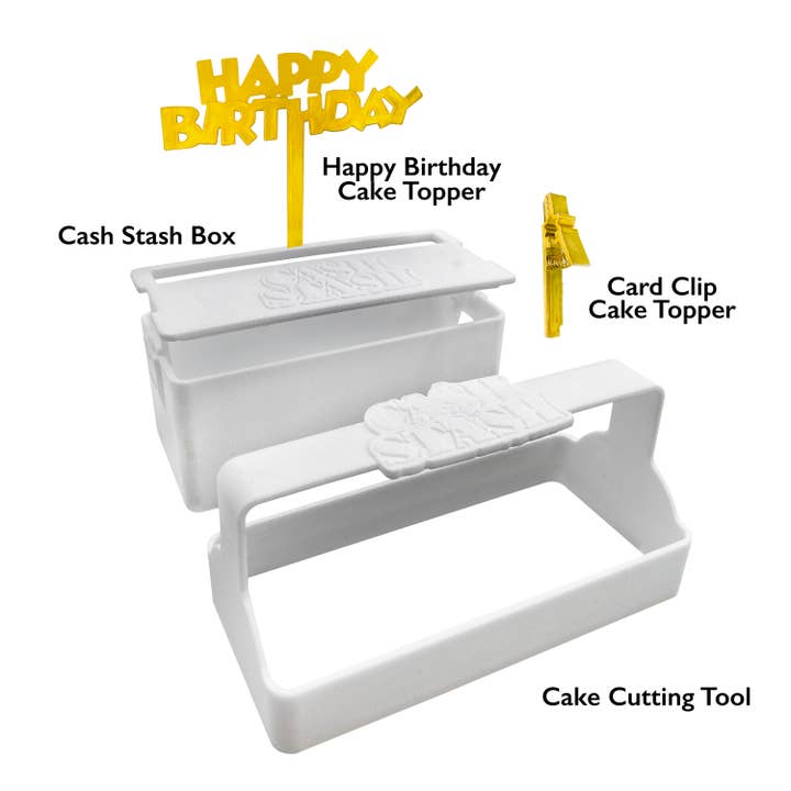 JFL Enterprises - Wholesale Cake/Cupcake Topper - Cash Stash Cake Surprise Open Stock