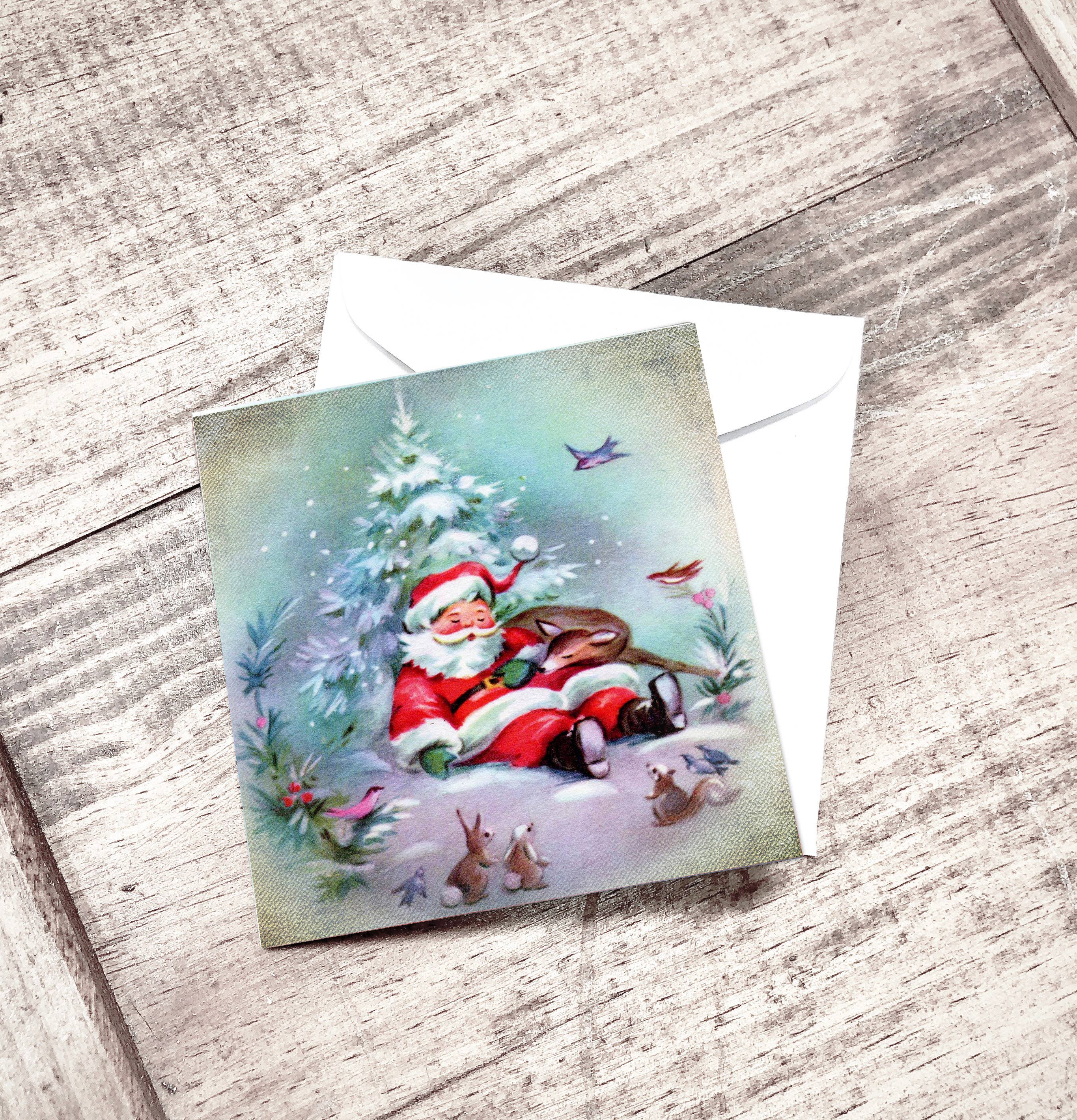 Yesterday's Best - Wholesale Christmas Card - Winter Santa Mini Card