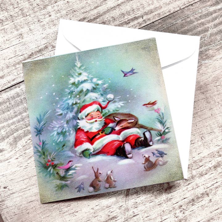 Yesterday's Best - Wholesale Christmas Card - Winter Santa Mini Card0