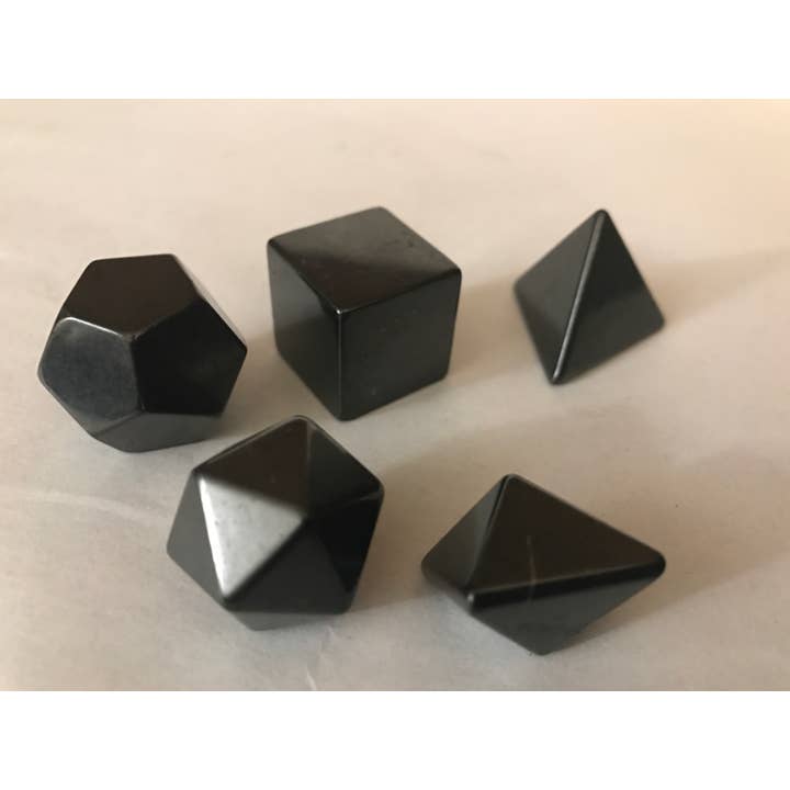 Shungit Platoniska kroppar (5 element), 3 cm för wholesale av Elite Gems