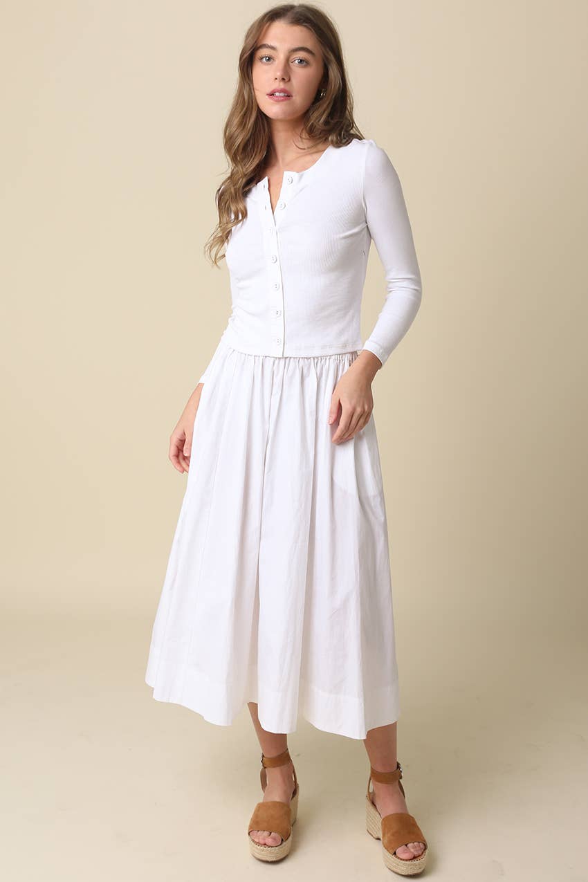 Olivaceous - Wholesale Skirt - Women's - Sasha Gathered Maxi Skirt13