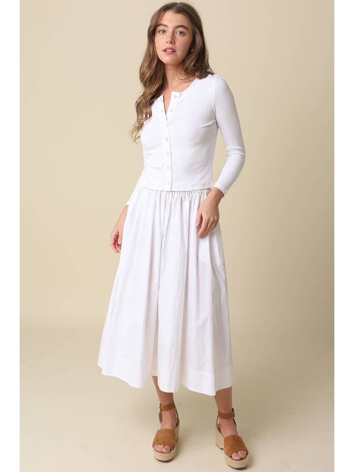 Olivaceous - Vente Jupe – femme - Jupe longue plissée Sasha13