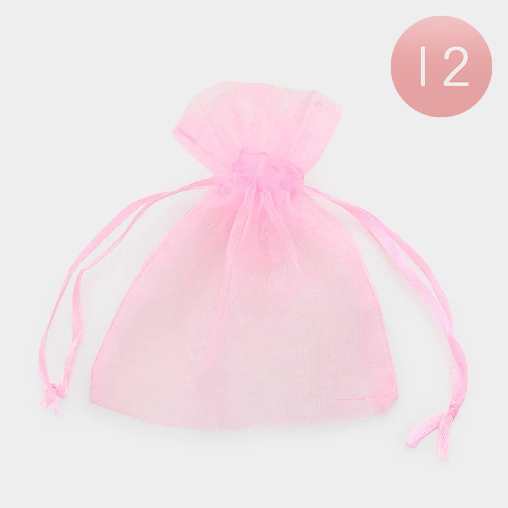 Sensibling Corp. - Vente Pochette cadeau - 12PCS - 4 X 5 Sacs Cadeaux en Organza avec Ruban11