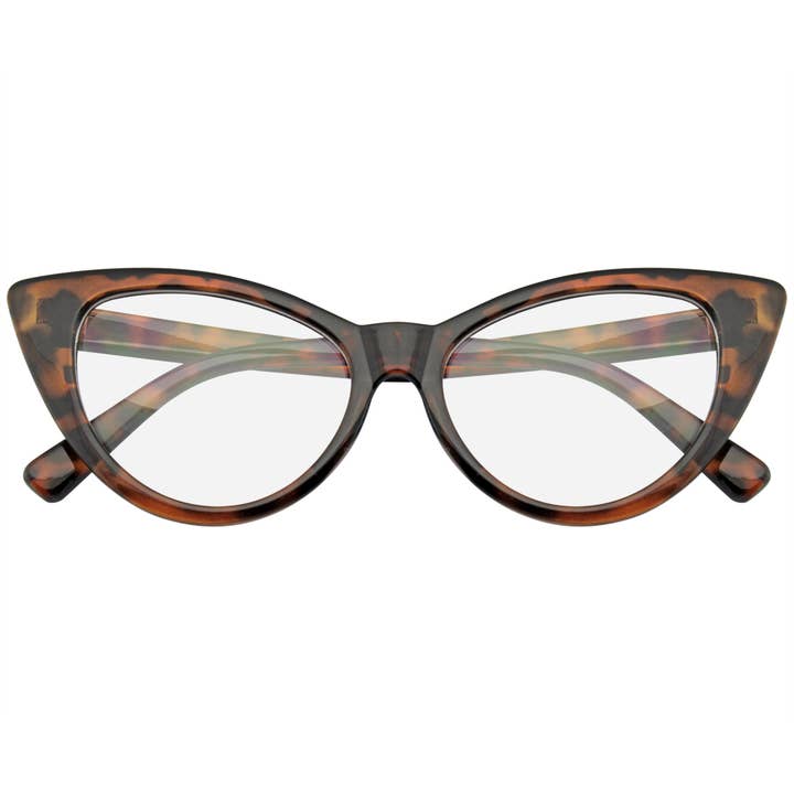 Emblem Eyewear - Wholesale Eyeglasses - Women's - Super Cat Eye Glasses Vintage Inspired Fashion Mod Clear