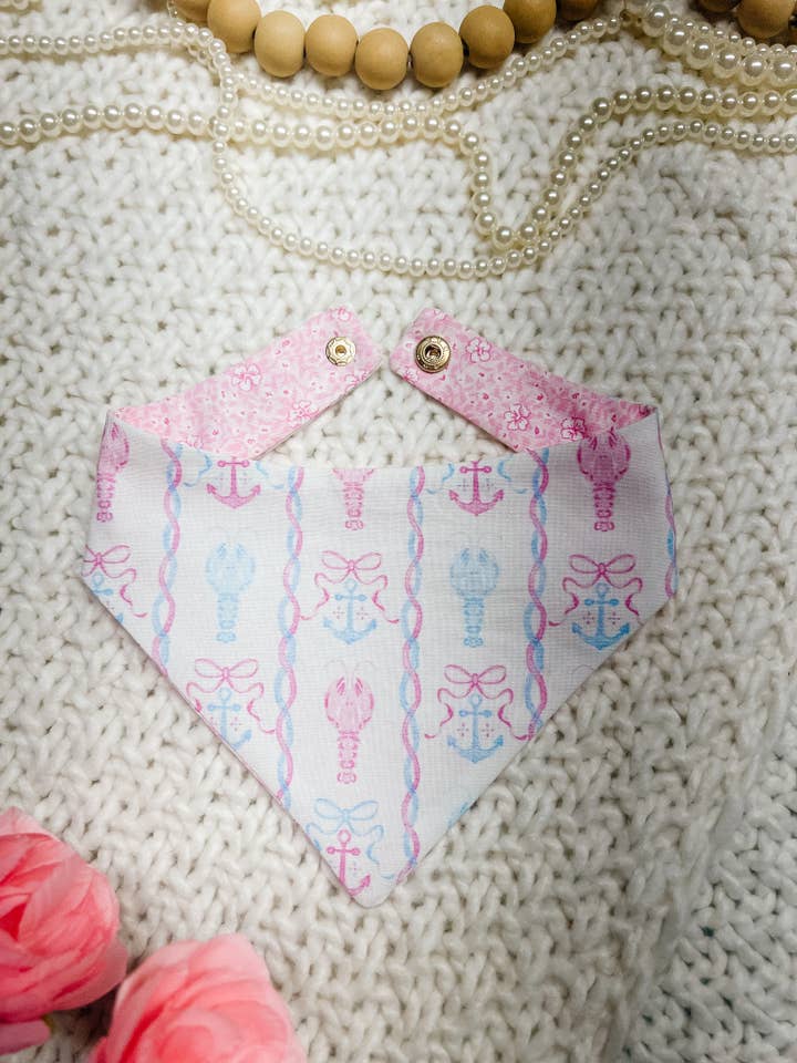 Beach Dog Bandana, Coquette Snap On Pet Scarf for wholesale by StellaLoo