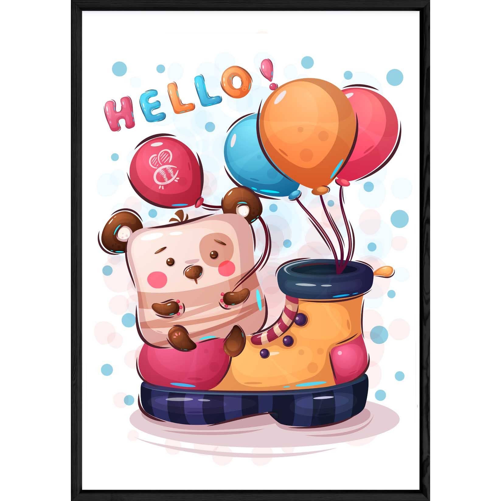 ELISE ET LOUISE - Wholesale Art Print - Bear Animal Picture — 23x32 — Wooden and Glass Frame0