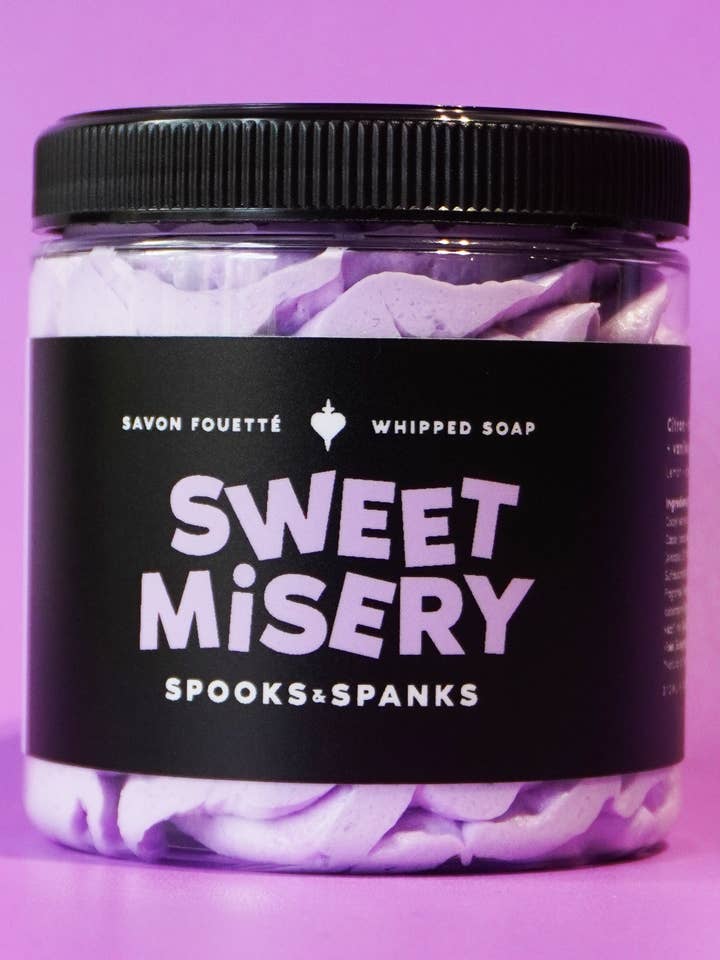 Sapone montato Sweet Misery fragola +limone +muschio alla vaniglia per la vendita all'ingrosso da parte di Spooks & Spanks