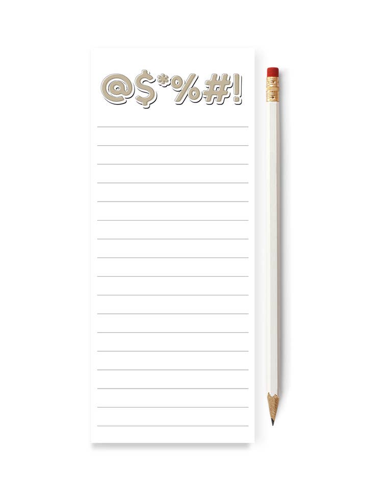 @$*%#! Bloc de notas Skinny - Material de oficina para venta al por mayor de Tiramisu Paperie