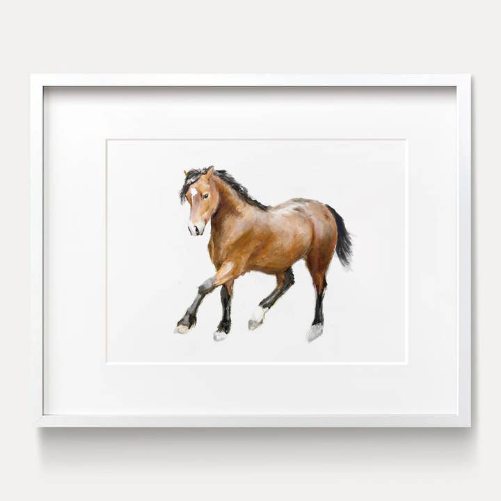 Bondegård Wall Decor | Country Art Print | Hest Maleri for engroshandel hos Triple Studio