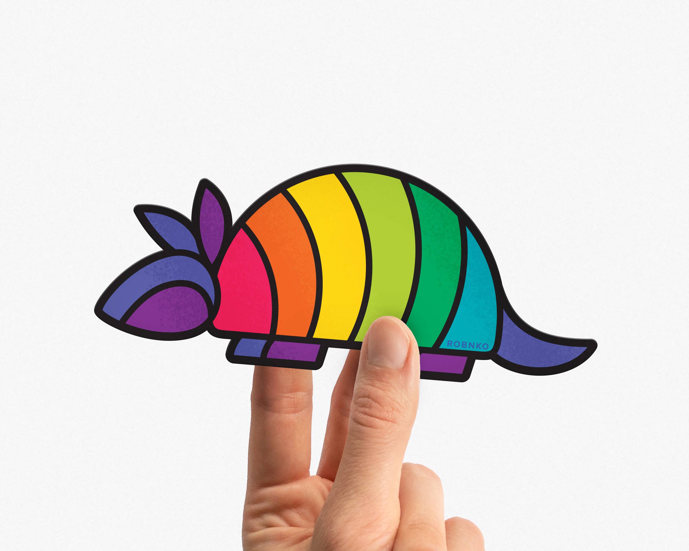 ROBNKO - Wholesale Sticker - Rainbow Armadillo Sticker0