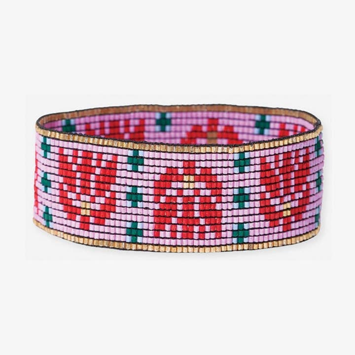 INK + ALLOY - Wholesale Beaded Bracelet - Kenzie Nordic Beaded Stretch Bracelet Pink Wholesale0