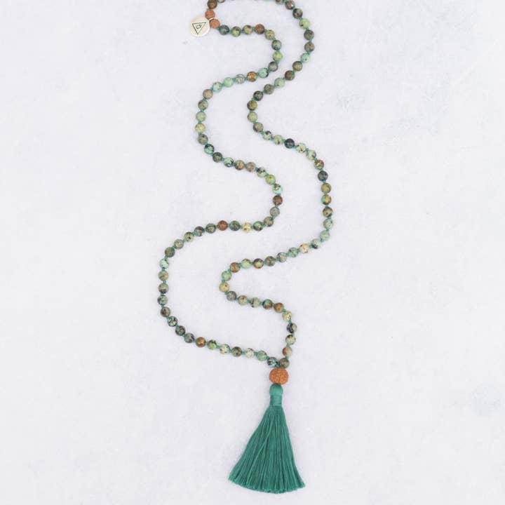 FREE SPIRIT - African Turquoise Mala for wholesale by YAM temple