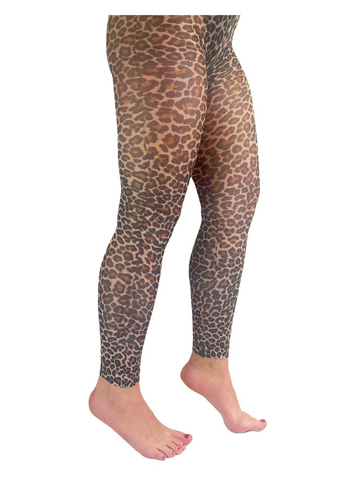 Pamela Mann - Vente Collants – femme - Collants sans pieds imprimés léopard petit naturel1