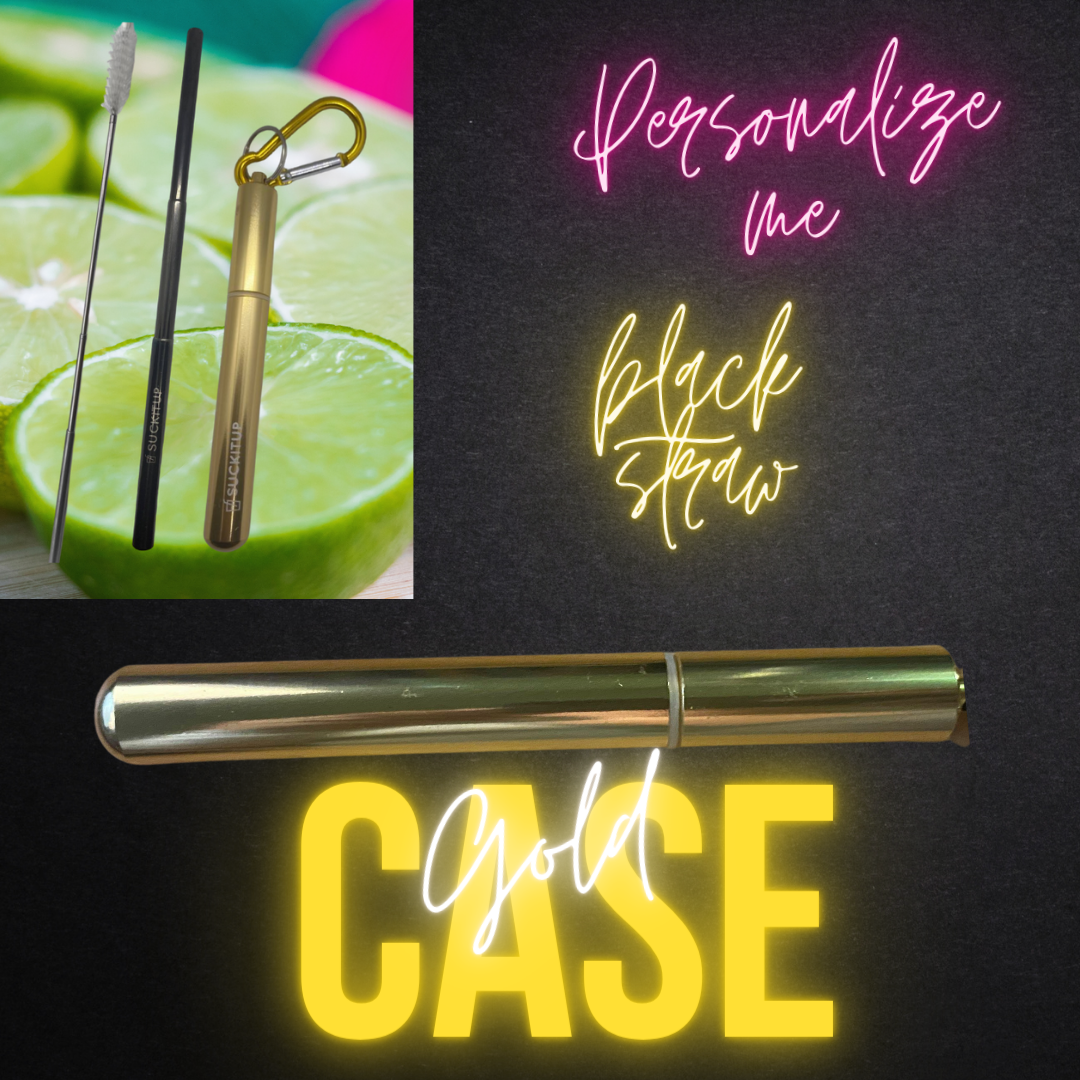 Suck It Up Straws - Vente Paille - Pailles métalliques télescopiques avec étui pour porte-clés et brosse de nettoyage30