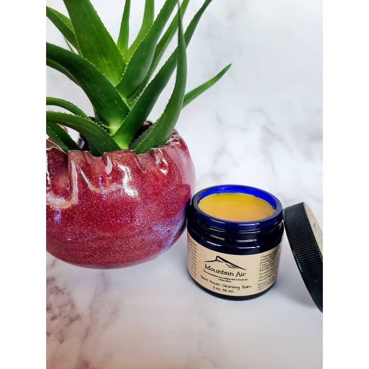 Plant Power Cleansing Balm, 2 oz., Facial Cleanser, Organic Cleanser, Glowing, Moisturizing, Eczema, Psoriasis, Mother's Day, Plant Based for wholesale by Mountain Air Body Care