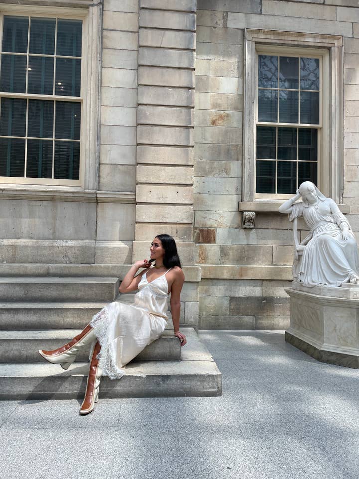 Revival knee high boots ivory leather women's shoes for wholesale on Faire2