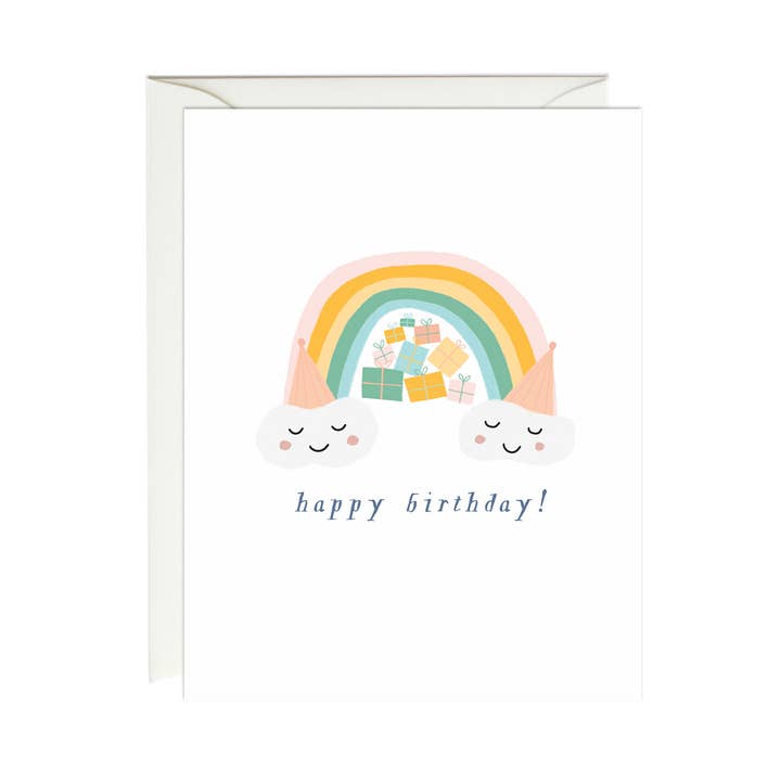 Paula & Waffle - Wholesale Birthday Card - Birthday Rainbow Card0