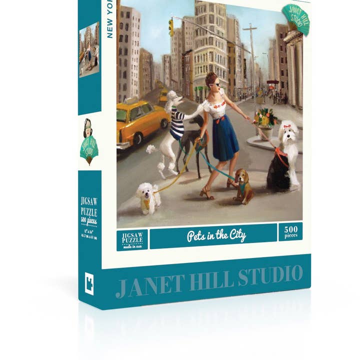 New York Puzzle Company - Wholesale Puzzle - Adult - Pets in the City - 500 Piece Jigsaw Puzzle