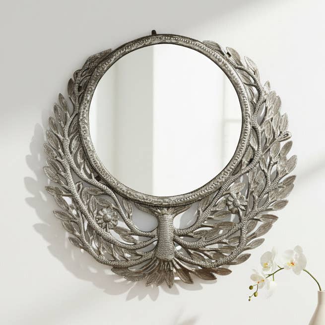 Dandarah (Ships from USA) - Wholesale Wall Mirror - Metal Blooming Tree Mirror Frame 22"0