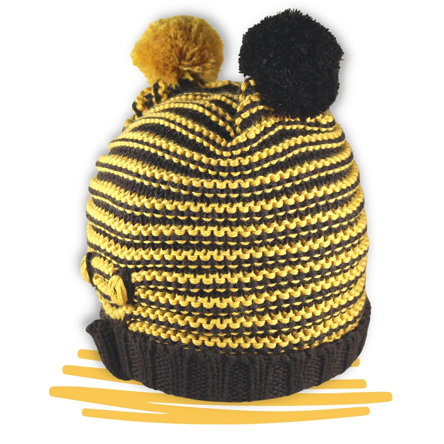 Tundem - Wholesale Beanie - Kids - Children's winter cap, 100% merino, accessories, bee1
