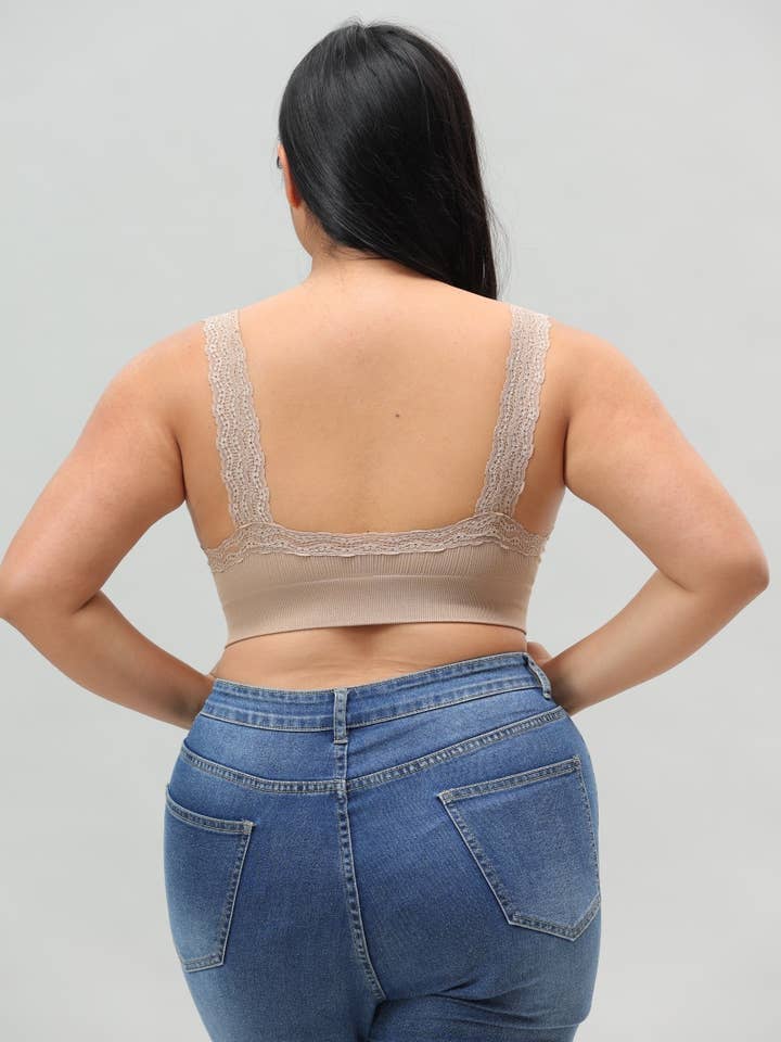 Leto Accessories - Wholesale Bralette - Women's - Curve Chic Lace Bralette for Plus Sizes - Get Yours!4