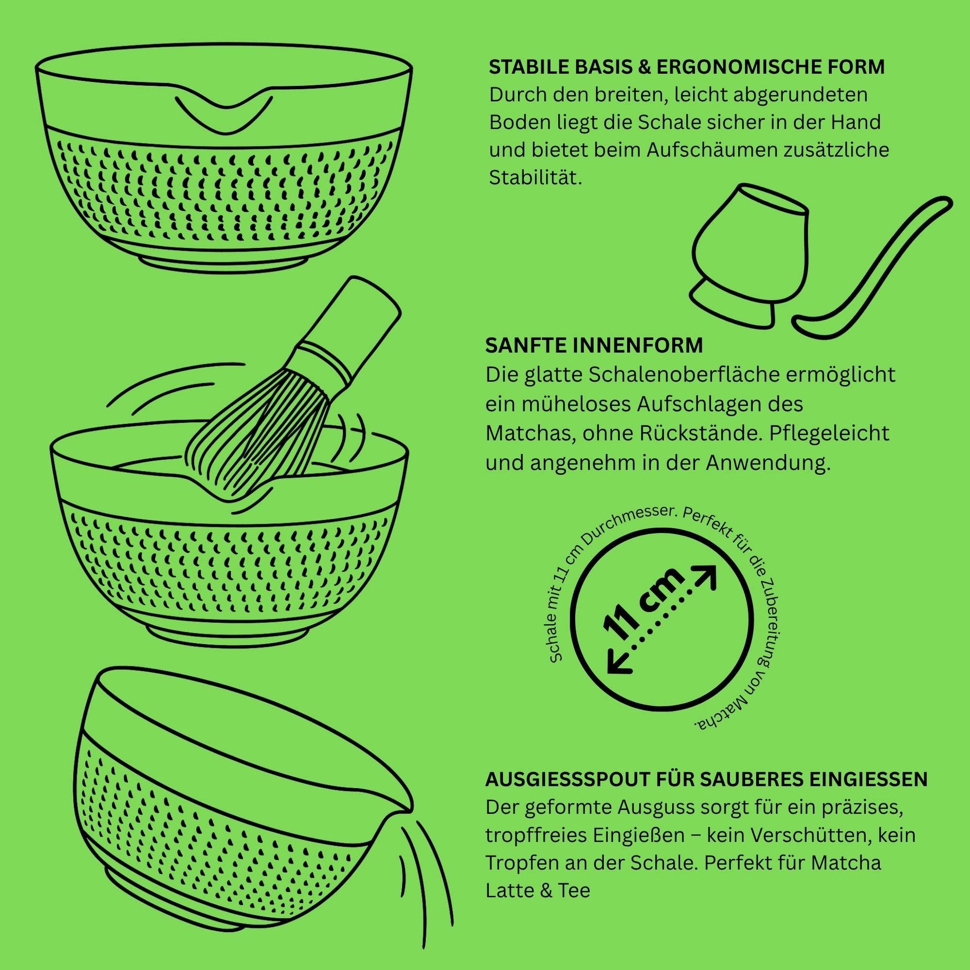 Biomatea - Wholesale Tea Set - Japanese Traditional Matcha Starter Set – Basic Edition | Matcha Bowl Made of Ceramic with Bamboo Whisk, Whisk Holder & Bamboo Spoon8