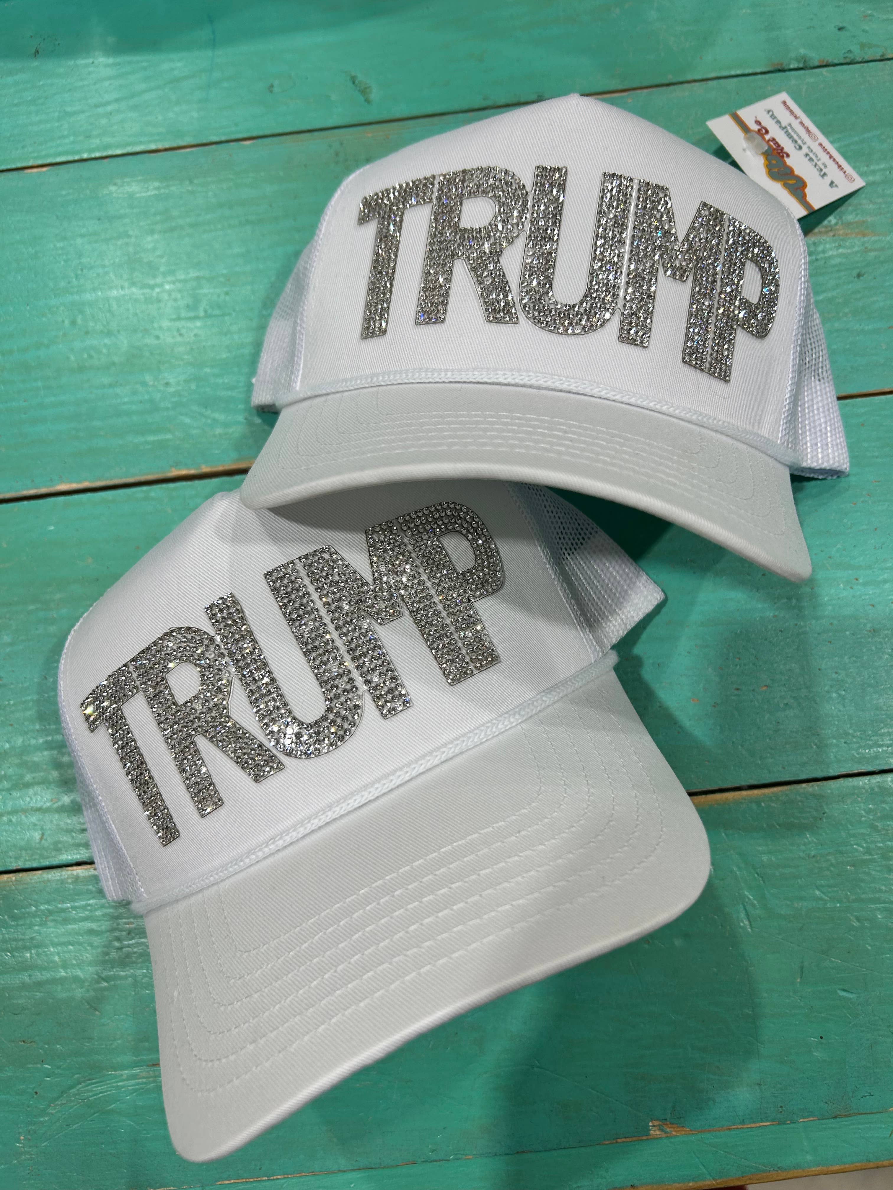 Vibes Hat Company – wholesale Trucker hat – Unisex – Rhinestone TRUMP Trucker | MAGA | Make America Great Again1