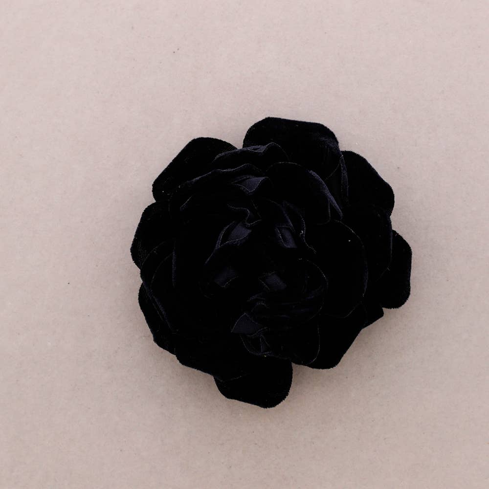 Sonata - Wholesale Snap Jewelry - Velvet Flower Brooch 13cm0