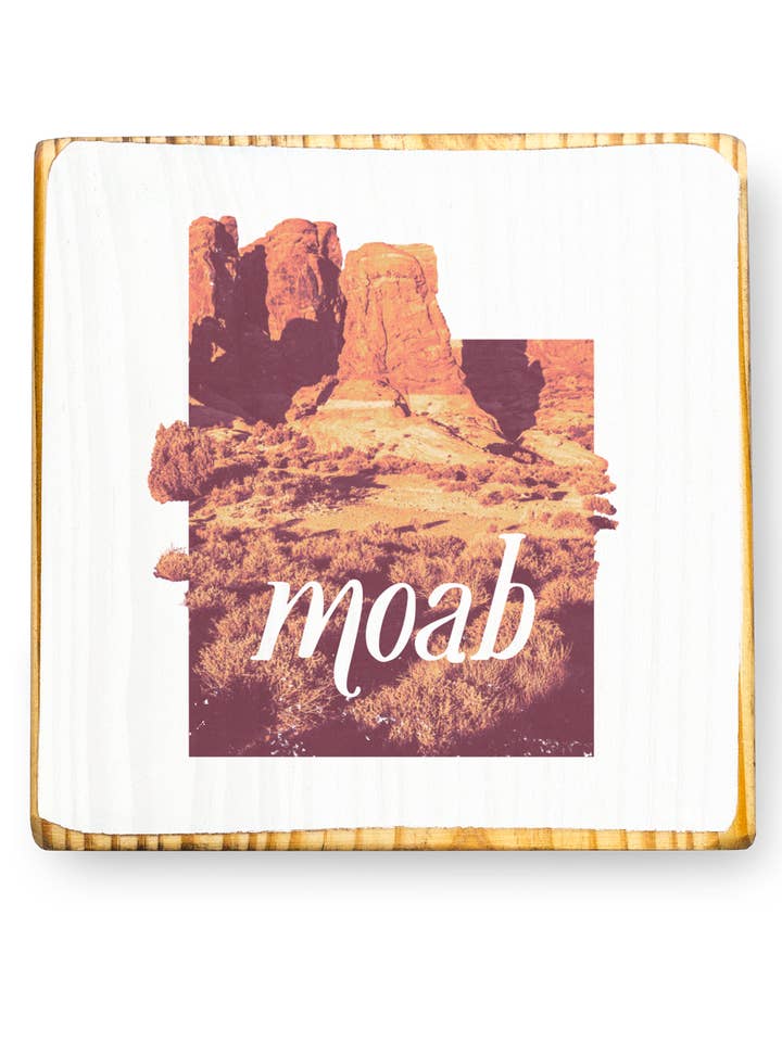 Moab, Utah, Mapa - Arte em madeira por atacado de ARCHd