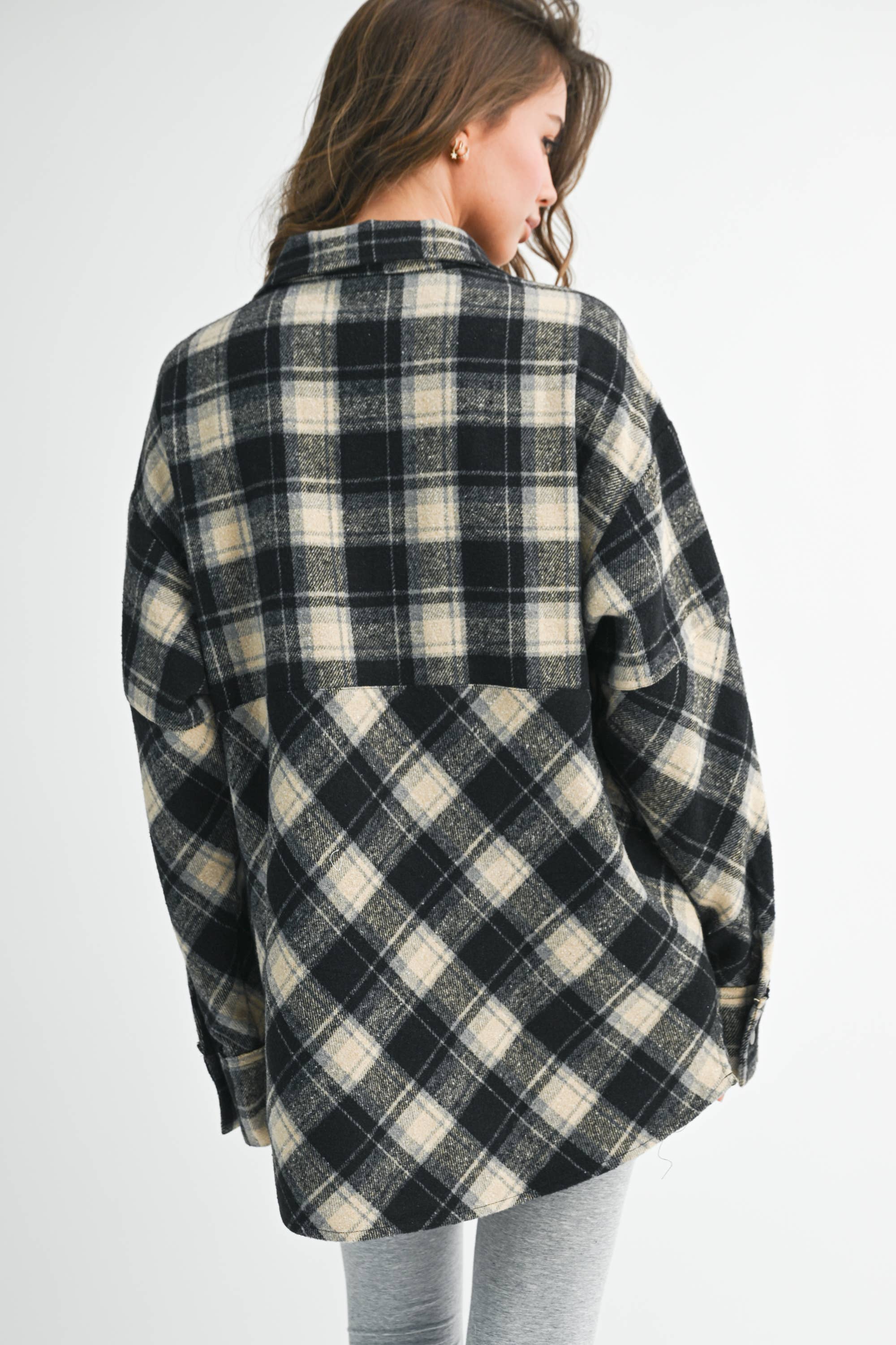 AEMI + CO - Wholesale Sweatshirt - Women's - 8421EK Mya Plaid Pullover 113