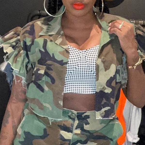 MB FASHION CAMO CROP OUTFIT TOP 9151LY for wholesale on Faire12