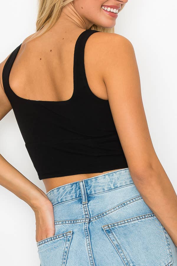 ANWND - Wholesale Gebreide top - Dames - CROP TOP MET OVERHEMD AAN DE VOORKANT UIT 16399