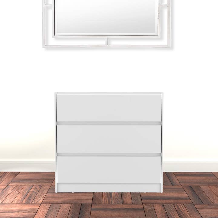 HomeRoots – wholesale Bedroom furniture – 33" White Three Drawer Dresser2