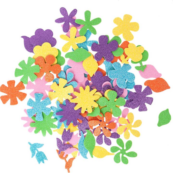 Autocolantes de Espuma com Brilho Flores por atacado de Sticker Varia