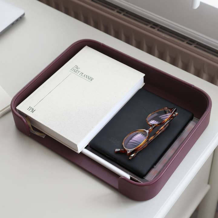 Stackers – wholesale Desk organiser – Desk Organiser Set - Garnet3