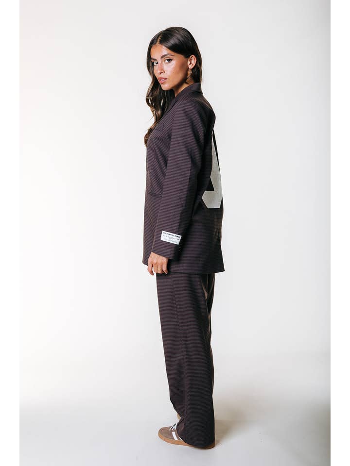 Mimmi Dogtooth Blazer | Brown for wholesale on Faire2