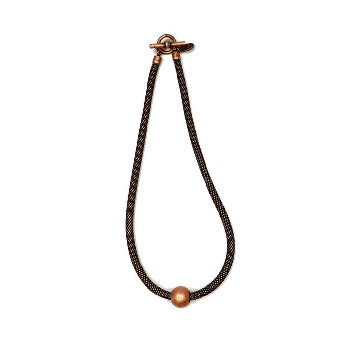 Erica Zap Designs - Wholesale Beaded/Pearl Necklace - Thick Mesh Necklace with Floating Bead5