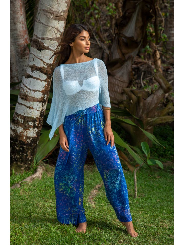 Bali Prema - Vendita all'ingrosso Poncho - Donna - Poncho estivo in maglia trasparente con coprispalle - Copricostume da spiaggia Boho6